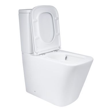 фотографія Унітаз підлоговий Qtap Tern Ultra Quiet безобідковий з сидінням Soft-Close QT17222175AUQ1W White