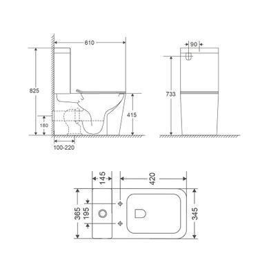 фотографія Унітаз підлоговий Qtap Tern Ultra Quiet безобідковий з сидінням Soft-Close QT17222175AUQ1W White