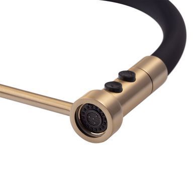 фото Змішувач для кухні Mixxus Premium Summer 017 BRUSHED GOLD REFL.BLACK (MI6964)