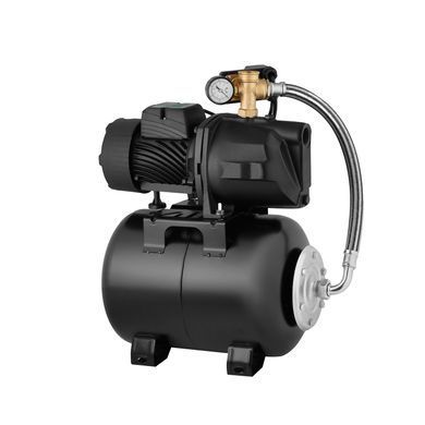 фотографія Насосная станция Pumpman TJSW/10M Нmax 34 м Qmax 4,2 куб.м 750 Вт бак 24 л (чугун) - это высокопроизводительное и надежное устройство, предназначенное для обеспечения стабильного водоснабжения в частных домах, на дачах или в других объектах, где требуется