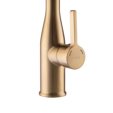 фото Змішувач для кухні Mixxus Premium Summer 017 BRUSHED GOLD REFL.BLACK (MI6964)