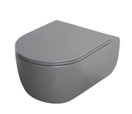 фото Унітаз підвісний MIXXUS PREMIUM TOPPER-0303-R GRAY 495x370x350mm система змиву RIMLESS (MP6657)
