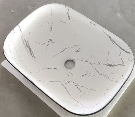 фото Раковина накладна MIXXUS PREMIUM DIVERSE-0112 MARBLE-BLACK 455х325х135mm (MP6541)