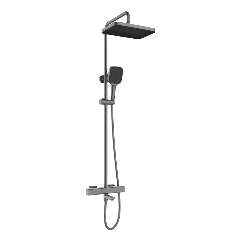 фото Душова колона Mixxus Premium VIRGO 009-J GRAPHITE з термостатичним змішувачем,3 функції (MI6647)