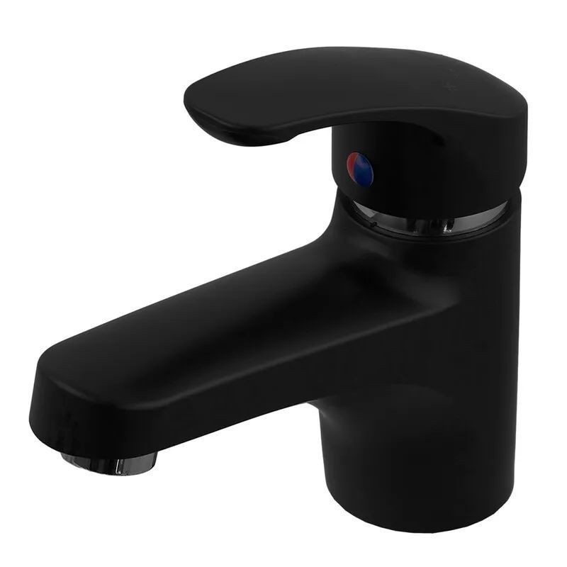фото Смеситель для умывальника Plamix Fidel-001 SET Matte black (с подводкой) (PM0660)
