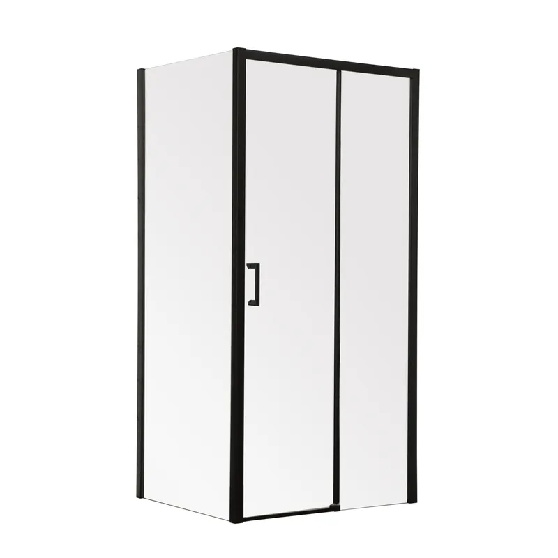 фото Душова кабіна без піддону MIXXUS PREMIUM DIVERSE SC03-100x80x195-TR BLACK прозоре скло 6мм (MI6866)