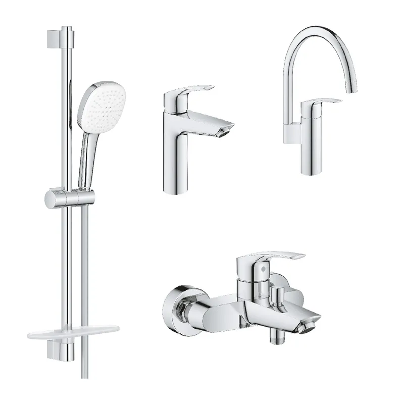 фото Набір змішувачів 4 в 1 для ванни та кухні Grohe Eurosmart (UA123248M3)