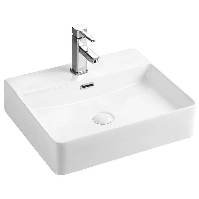 фото Раковина підвісна-накладна MIXXUS PREMIUM QUADRO-0201 500х440х120mm (отвір під змішувач, перелив) (MP6478)