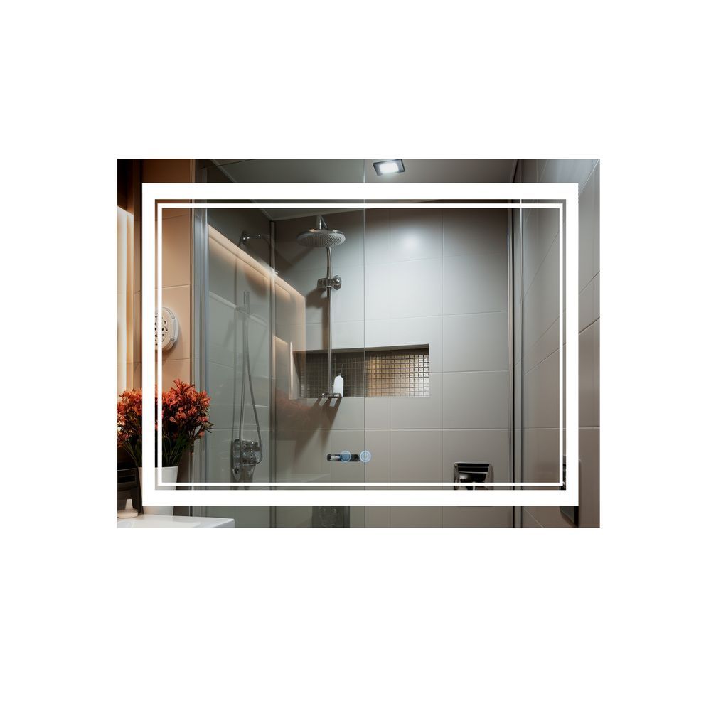 фото Зеркало Qtap Cardinal (CA1) 1000х800 с LED-подсветкой Touch, с антизапотеванием, с диммером, рег. темп. цвета (3000-6500K) QT0478C10080