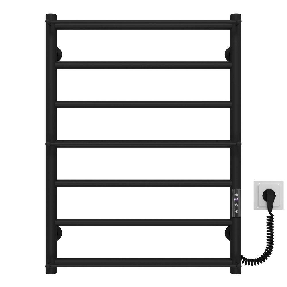 фото Рушникосушарка електрична Ladder П7 500х700 Deffi нержавіюча сталь (Чорний, JD03, Праве підключення)
