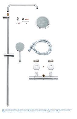 фото Душова система з термостатом для душа Grohe New Tempesta Cosmop. System (27922000)