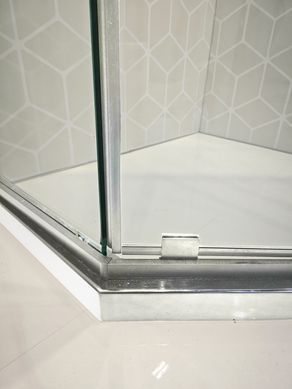 фото Душова кабіна без піддону KOER SR SC06-90x90x200-TR-01 прозоре скло EASY CLEAN 8мм хром (KR5364)