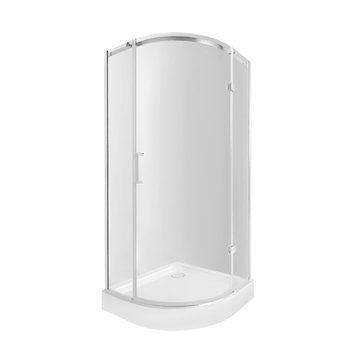 фото Набор Qtap душевая кабина Virgo CRM1099AC8 Clear 2020x900x900 мм + поддон Robin 309912C 90x90x12 см с сифоном