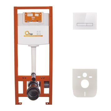 фото Набор инсталляция 4 в 1 Qtap Nest ST с линейной панелью смыва QT0133M425V1105GW