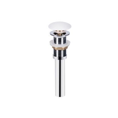 фото Комплект Qtap Dove: Раковина накладная овальная 410x335x145 мм White + Донный клапан PU02