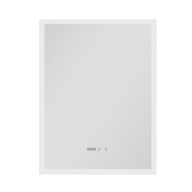 фото Зеркало Qtap Mideya Classic 600х800 с LED-подсветкой Touch, с антизапотеванием, с часами, диммером, рег. яркости QT2078F6151W