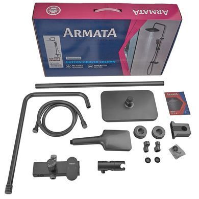 фотографія Душова колона зі змішувачем з алюмінію Armata BCD-009-J GRAPHITE, 3 режими (CH6558)