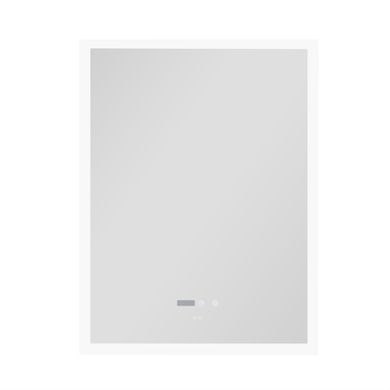 фото Зеркало Qtap Mideya Classic 600х800 с LED-подсветкой Touch, с антизапотеванием, с часами, диммером, рег. яркости QT2078F6151W