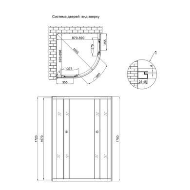 фото Душевая кабина Lidz Latwa SC90x90.SAT.MID.GR, стекло тонированное 4 мм без поддона