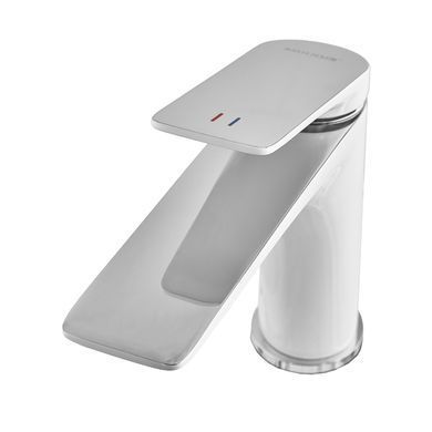 фото Змішувач для умивальника Mixxus Premium DERBY 001 (NUT) WHITE-CHROME (MI6613)