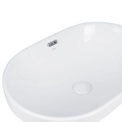 фотографія Раковина Qtap Leo 590x400x170 White з донним клапаном QT11114028W