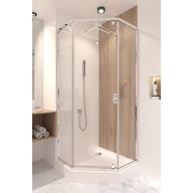 фотографія Душова кабіна Qtap Scorpio CRM10995-AC6 90х90 см, скло Clear 6 мм, CalcLess, без піддона