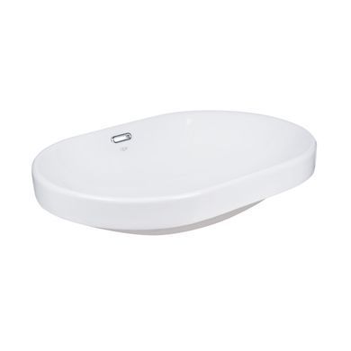 фотографія Раковина Qtap Leo 590x400x170 White з донним клапаном QT11114028W