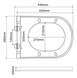 Унітаз підвісний Mixxus Premium ELLIPSE-0309-T1 GRAY 530x360x350mm система змиву TORNADO 1.0 (MP6655)
