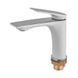 Змішувач для умивальника Mixxus Premium DERBY 001 (NUT) WHITE-CHROME (MI6613)