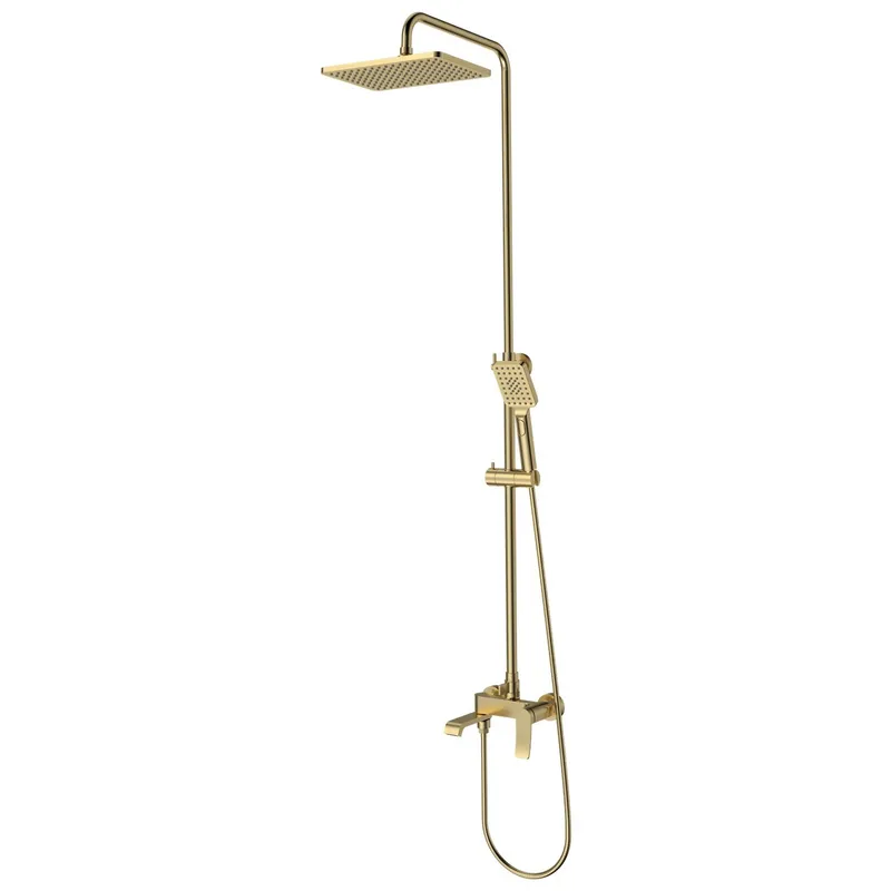 фото Душова колона MIXXUS PREMIUM DALI 009-J BRUSHED GOLD зі змішувачем (Колір матове золото) (MI6766)
