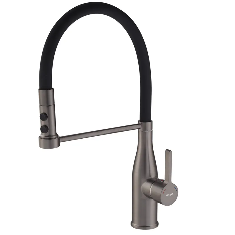 фото Змішувач для кухні Mixxus Premium Summer 017 GRAPHITE REFL.BLACK (MI6962)