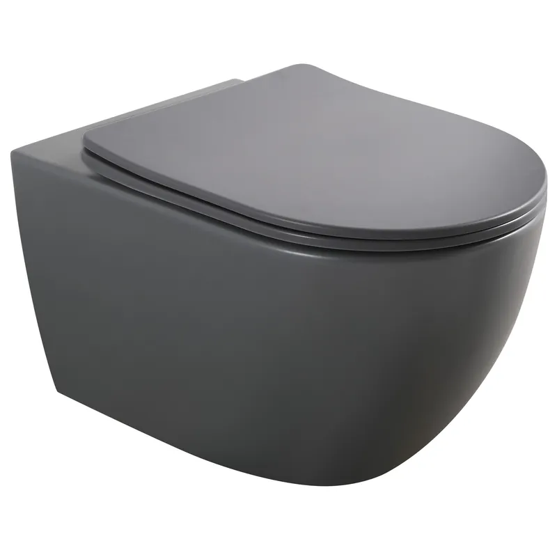фото Унітаз підвісний Mixxus Premium ELLIPSE-0309-T1 GRAY 530x360x350mm система змиву TORNADO 1.0 (MP6655)
