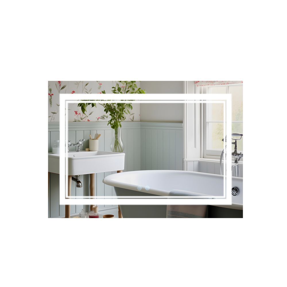 фото Зеркало Qtap Cardinal 1200х800 с LED-подсветкой Touch, с антизапотеванием, с диммером, рег. темп. цвета (3000-6500K) QT0478C12080