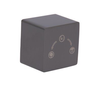 фото Ручка Qtap (25,8x32x32) для душевой системы на три потребителя Gemini Gunmetal Black PVD QTGEM258323250065