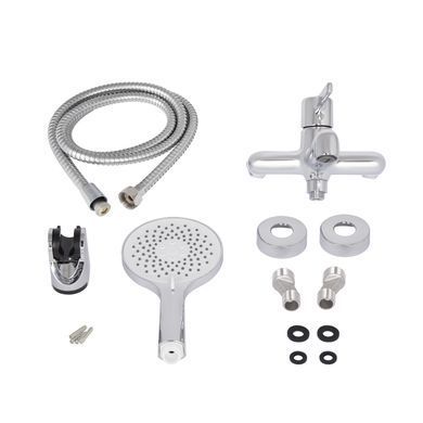 фотографія Змішувач для ванни Qtap Cardinal (з душовим гарнітуром) QTCAR259CRM45656 Chrome