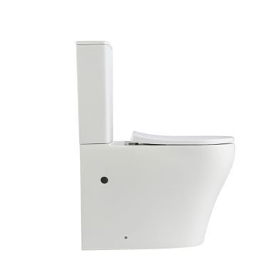 фотографія Унітаз підлоговий Qtap Virgo Ultra Quiet безобідковий з сидінням Soft-close WHITE QT18226092AW
