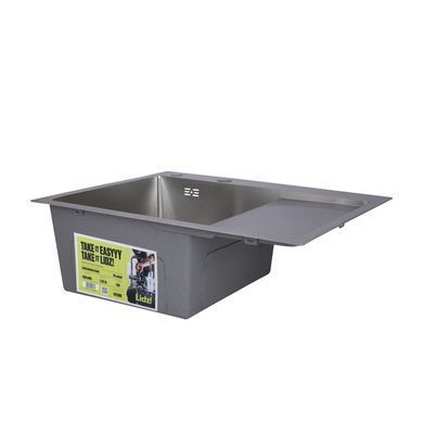 фото Мойка для кухни интегрированная Lidz Handmade H6350R крыло справа (LDH6350BRUR45587) Brushed Steel 3,0/1,0 мм