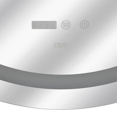 фото Зеркало Qtap Mideya R800 с LED-подсветкой Touch, с антизапотеванием, с часами, диммером, рег. яркости QT2078NCR8080W