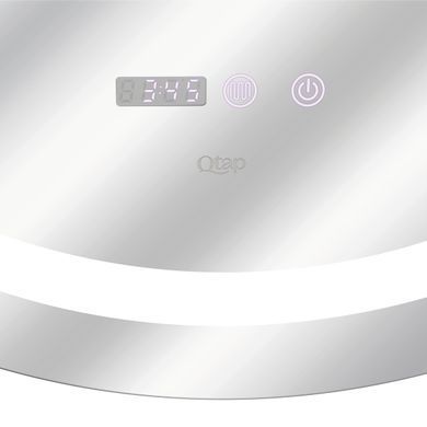 фото Зеркало Qtap Mideya R800 с LED-подсветкой Touch, с антизапотеванием, с часами, диммером, рег. яркости QT2078NCR8080W