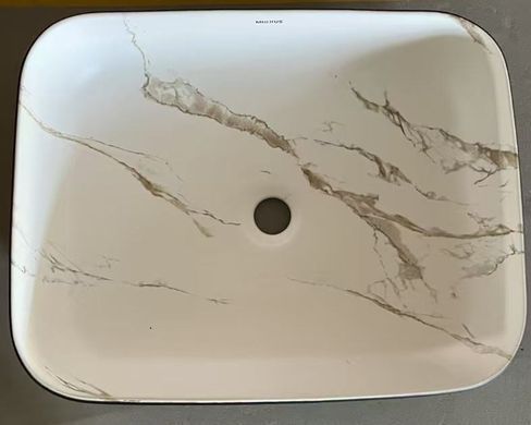 фото Раковина накладна MIXXUS PREMIUM DIVERSE-0110 MARBLE-BLACK 500х390х130mm (MP6517)