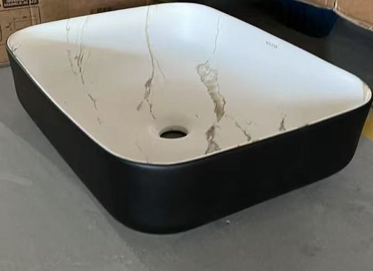 фото Раковина накладна MIXXUS PREMIUM DIVERSE-0110 MARBLE-BLACK 500х390х130mm (MP6517)