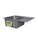 Мойка для кухни интегрированная Lidz Handmade H6350R крыло справа (LDH6350BRUR45587) Brushed Steel 3,0/1,0 мм