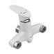Змішувач для ванни PLAMIX CEZAR-006 EURO SET WHITE (з шлангом, лійкою та кронштейном) (Колір білий) (PM0666)