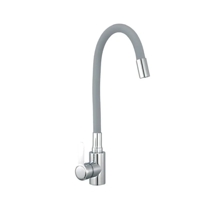фото Змішувач для кухні з силиконовим. вил. Champion EZA-011 Chrome REFL.GRAY з нерж. сталі (CH6456)