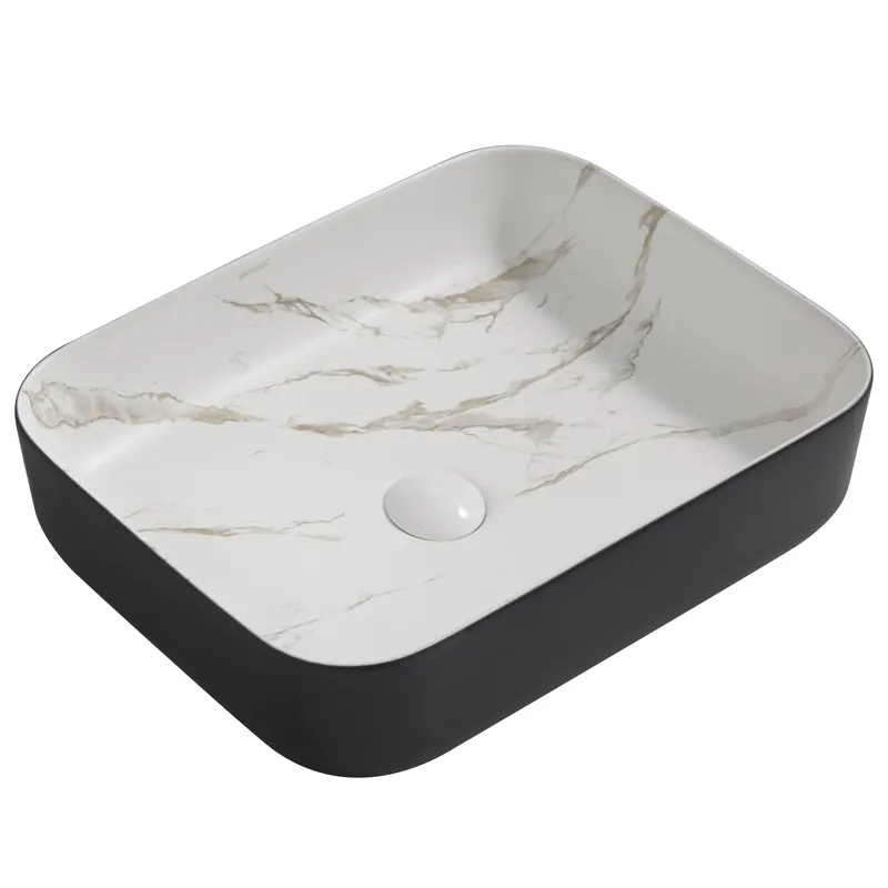 фото Раковина накладна MIXXUS PREMIUM DIVERSE-0110 MARBLE-BLACK 500х390х130mm (MP6517)