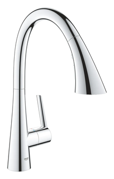 фото Змішувач для кухні з висувним виливом Grohe Zedra (32294002)