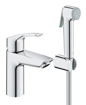 фото Смеситель для раковины с гигиеническим душем Grohe Eurosmart New (23124003)