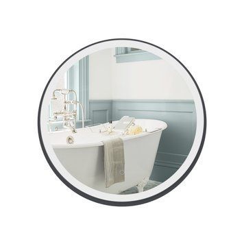 фотографія Дзеркало Qtap Robin R600 з LED-підсвічуванням Touch, з антизапотіванням, з димером, рег. темп. кольору (3000-6500K) QT13786501B