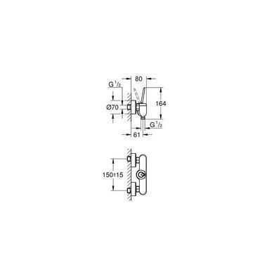 фото Змішувач для душу Grohe Eurodisc Joy (23430LS0)