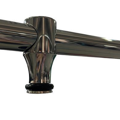 фото Двері у нішу розсувні KOER SR SD06-140x220-TR-01 прозоре скло EASY CLEAN 8мм хром (KR5368)